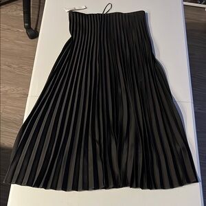 J. Crew Black A-Line Pleated Skirt